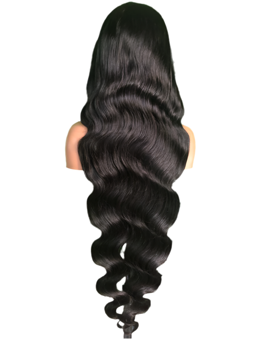 Body Wave , Pre-plucked Lace Wig, Natural Black Color
