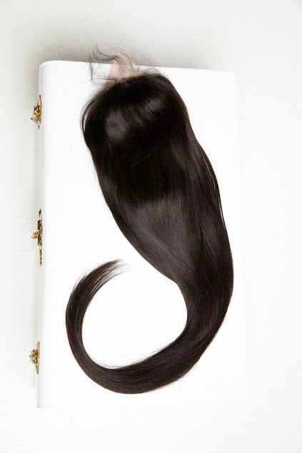 Silky Straight , Pre-plucked Lace Wig, Natural Black Color
